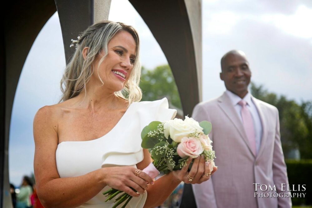 Tayna and Jerry had a Solstice elopement wedding at the Seattle Municipal Courthouse. Tom Ellis Photography, Seattle wedding and elopement photographer