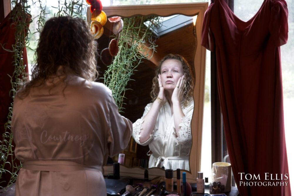 Wonderful Second Generation Destination Solstice Wedding. Courtney and Ian had a destination wedding at a beautiful location in the woods on Whidbey Island. Tom Ellis Photography, destination wedding photographer