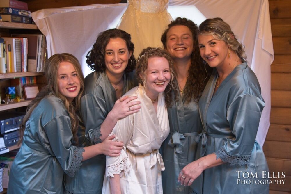 Wonderful Second Generation Destination Solstice Wedding. Courtney and Ian had a destination wedding at a beautiful location in the woods on Whidbey Island. Tom Ellis Photography, destination wedding photographer