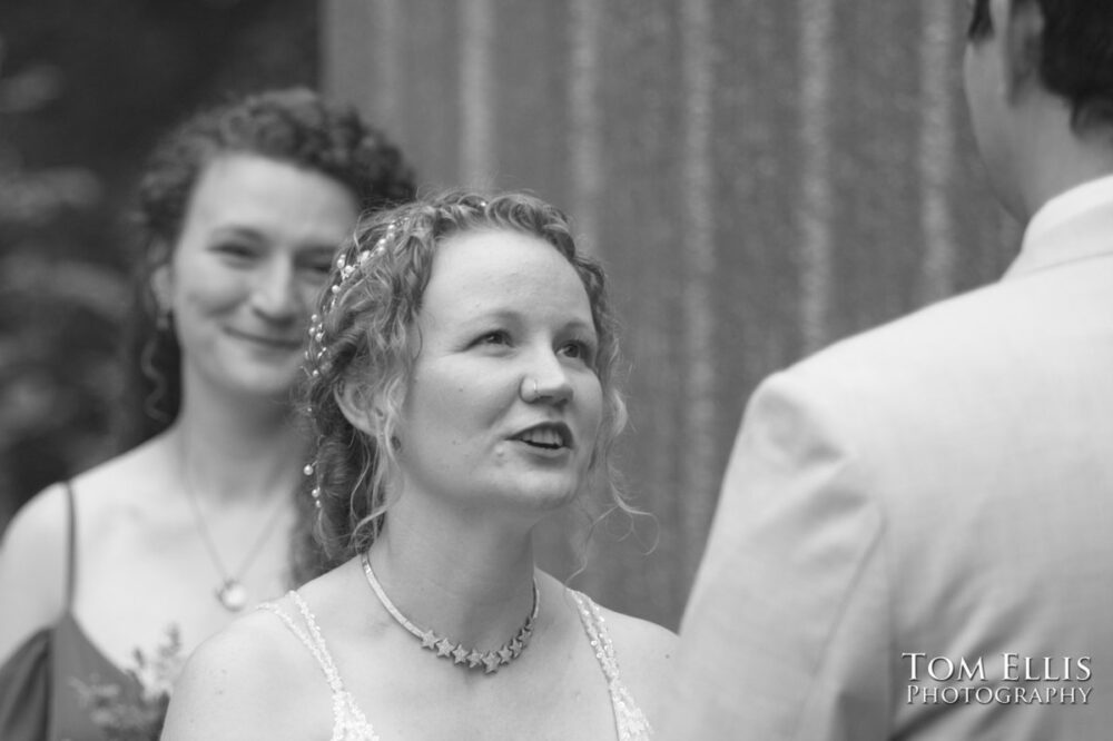 Wonderful Second Generation Destination Solstice Wedding. Courtney and Ian had a destination wedding at a beautiful location in the woods on Whidbey Island. Tom Ellis Photography, destination wedding photographer