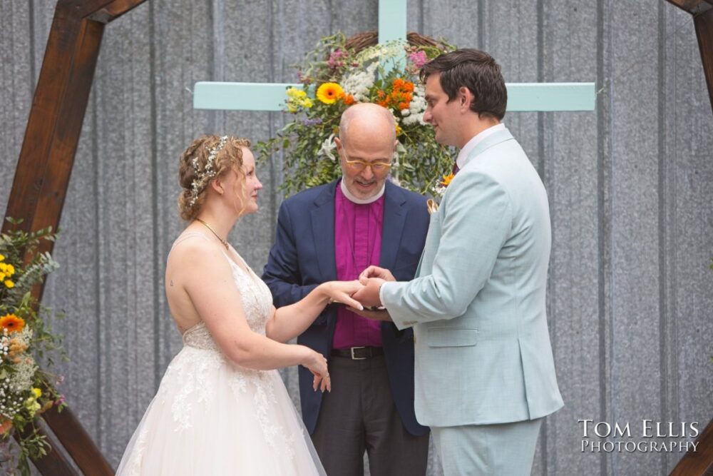 Wonderful Second Generation Destination Solstice Wedding. Courtney and Ian had a destination wedding at a beautiful location in the woods on Whidbey Island. Tom Ellis Photography, destination wedding photographer
