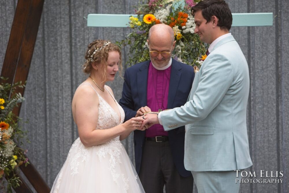 Wonderful Second Generation Destination Solstice Wedding. Courtney and Ian had a destination wedding at a beautiful location in the woods on Whidbey Island. Tom Ellis Photography, destination wedding photographer