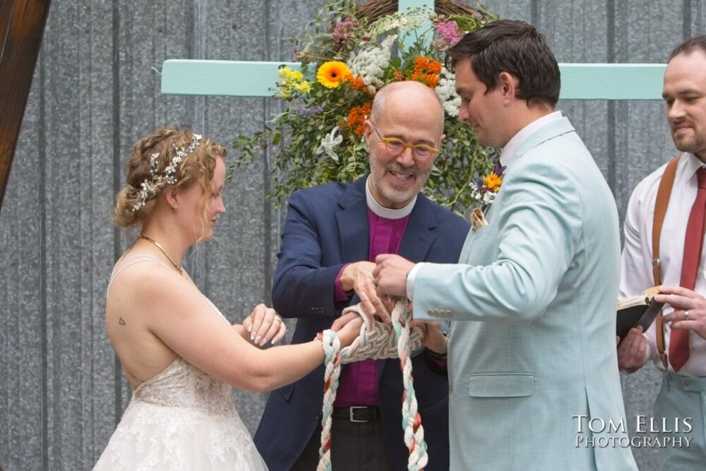 Wonderful Second Generation Destination Solstice Wedding. Courtney and Ian had a destination wedding at a beautiful location in the woods on Whidbey Island. Tom Ellis Photography, destination wedding photographer