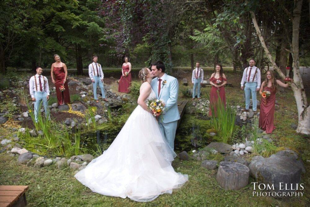 Wonderful Second Generation Destination Solstice Wedding. Courtney and Ian had a destination wedding at a beautiful location in the woods on Whidbey Island. Tom Ellis Photography, destination wedding photographer