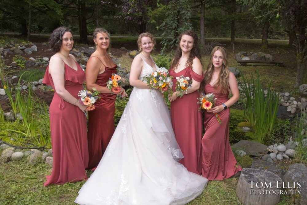Wonderful Second Generation Destination Solstice Wedding. Courtney and Ian had a destination wedding at a beautiful location in the woods on Whidbey Island. Tom Ellis Photography, destination wedding photographer