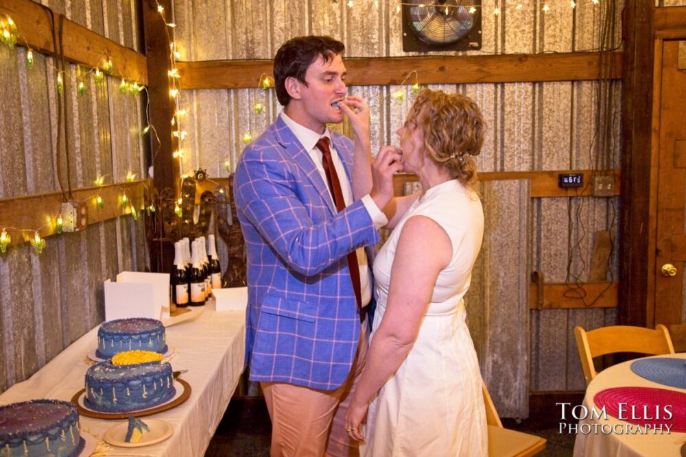 Wonderful Second Generation Destination Solstice Wedding. Courtney and Ian had a destination wedding at a beautiful location in the woods on Whidbey Island. Tom Ellis Photography, destination wedding photographer