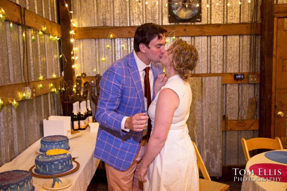 Wonderful Second Generation Destination Solstice Wedding. Courtney and Ian had a destination wedding at a beautiful location in the woods on Whidbey Island. Tom Ellis Photography, destination wedding photographer