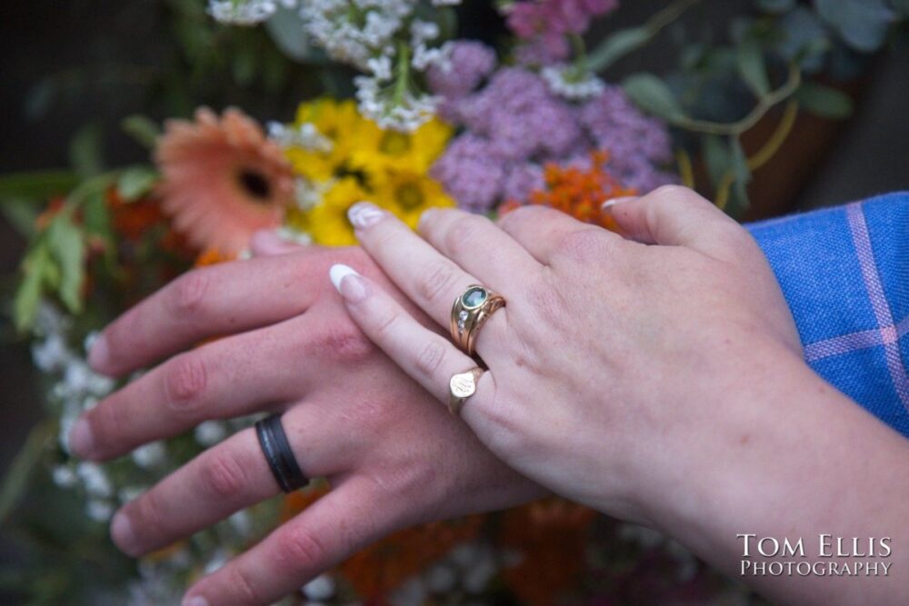 Wonderful Second Generation Destination Solstice Wedding. Courtney and Ian had a destination wedding at a beautiful location in the woods on Whidbey Island. Tom Ellis Photography, destination wedding photographer