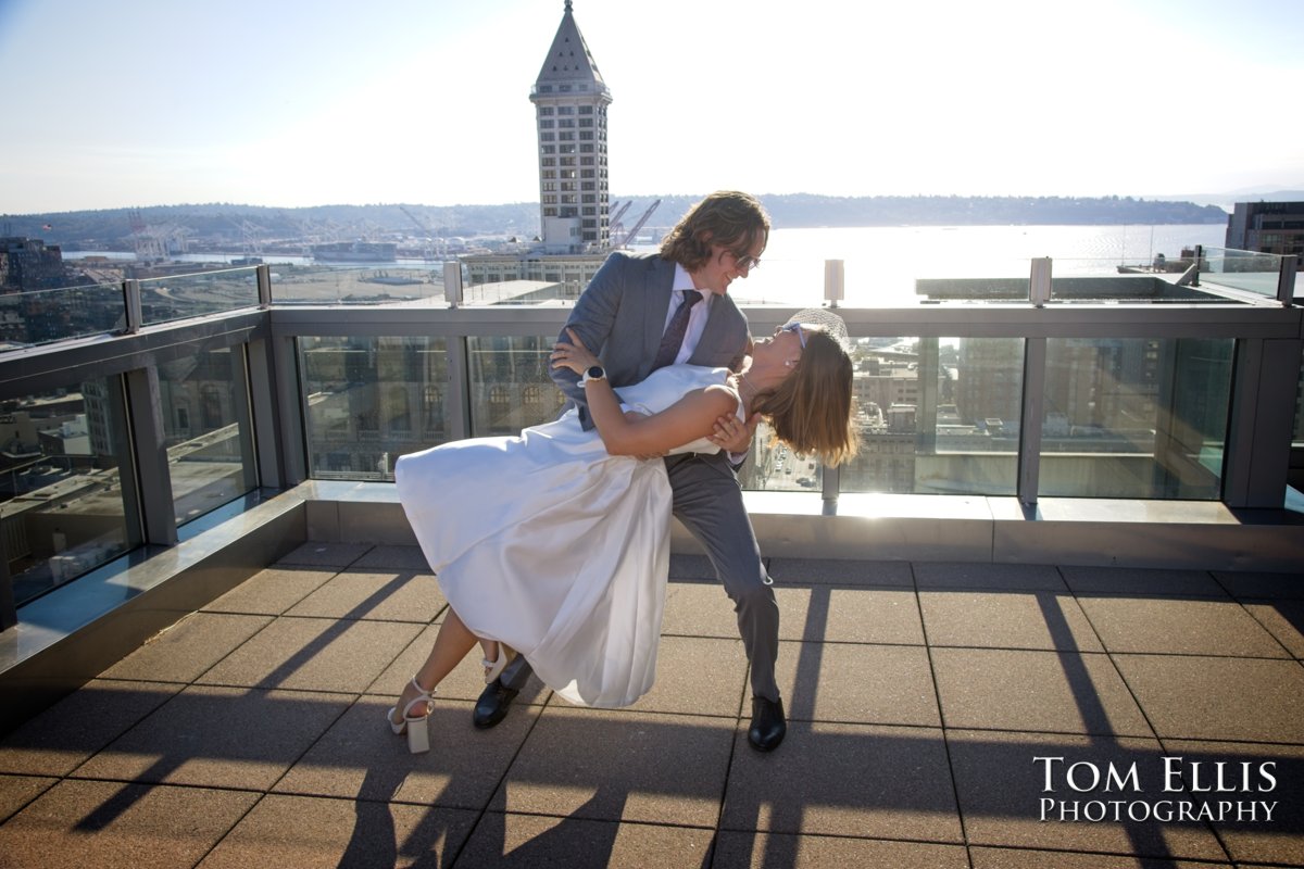 Rebecca and Britton had an elopement wedding at the Seattle Municipal Courthouse