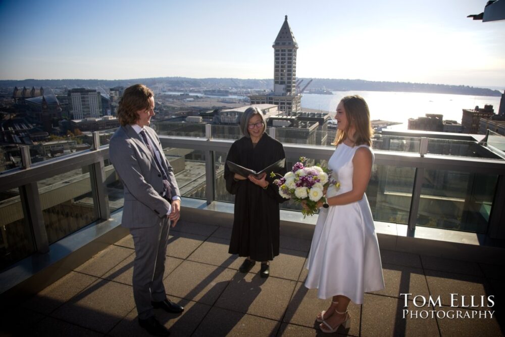 Rebecca and Britton had an elopement wedding at the Seattle Municipal Courthouse
