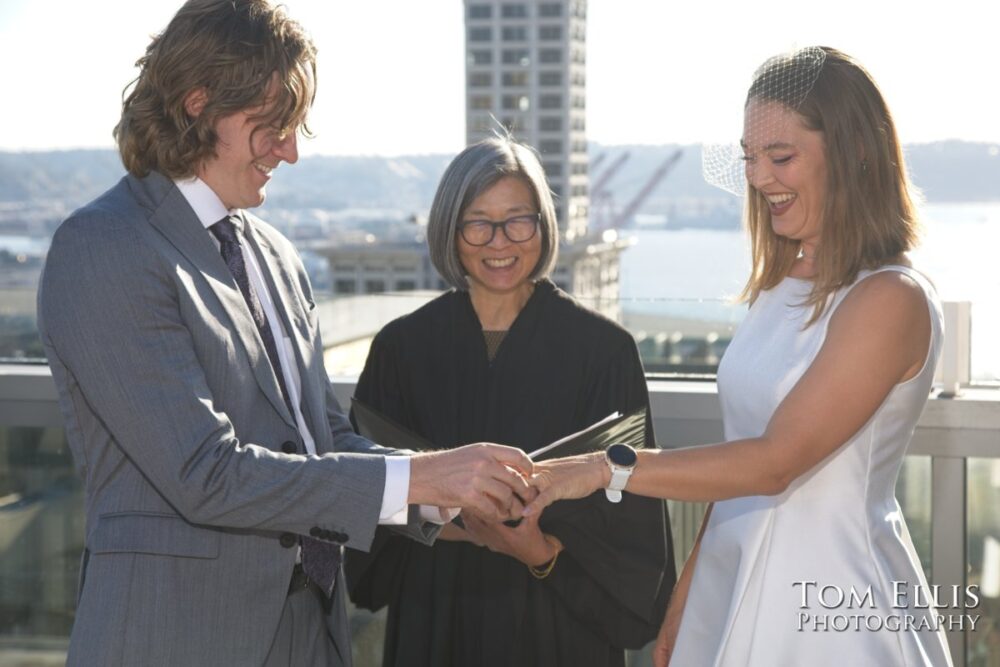 Rebecca and Britton had an elopement wedding at the Seattle Municipal Courthouse
