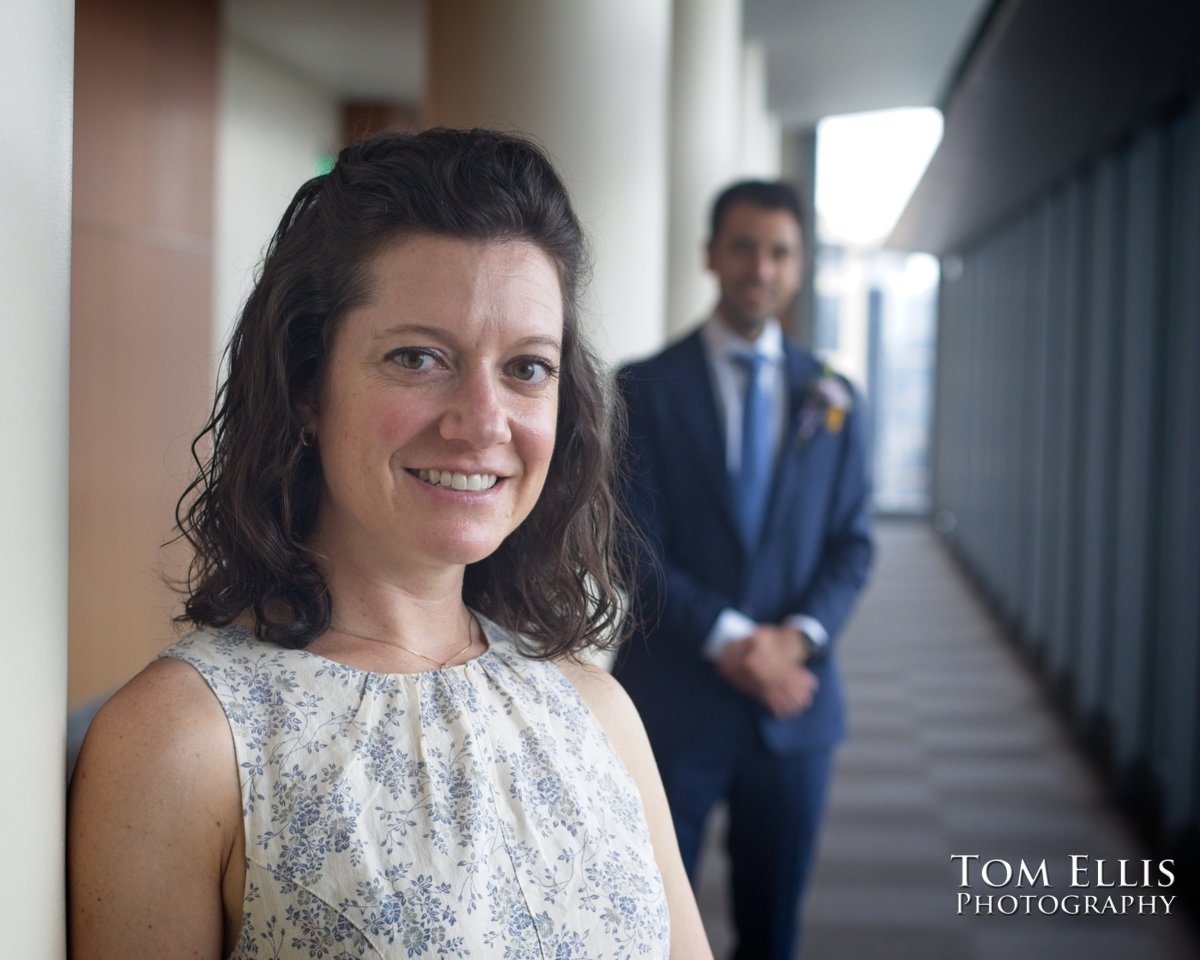 Bridget and Gabriel had an elopement wedding at the Seattle Municipal Courthouse